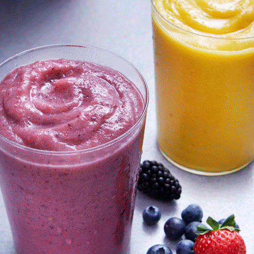 Smoothies made from O Organics® berries. 